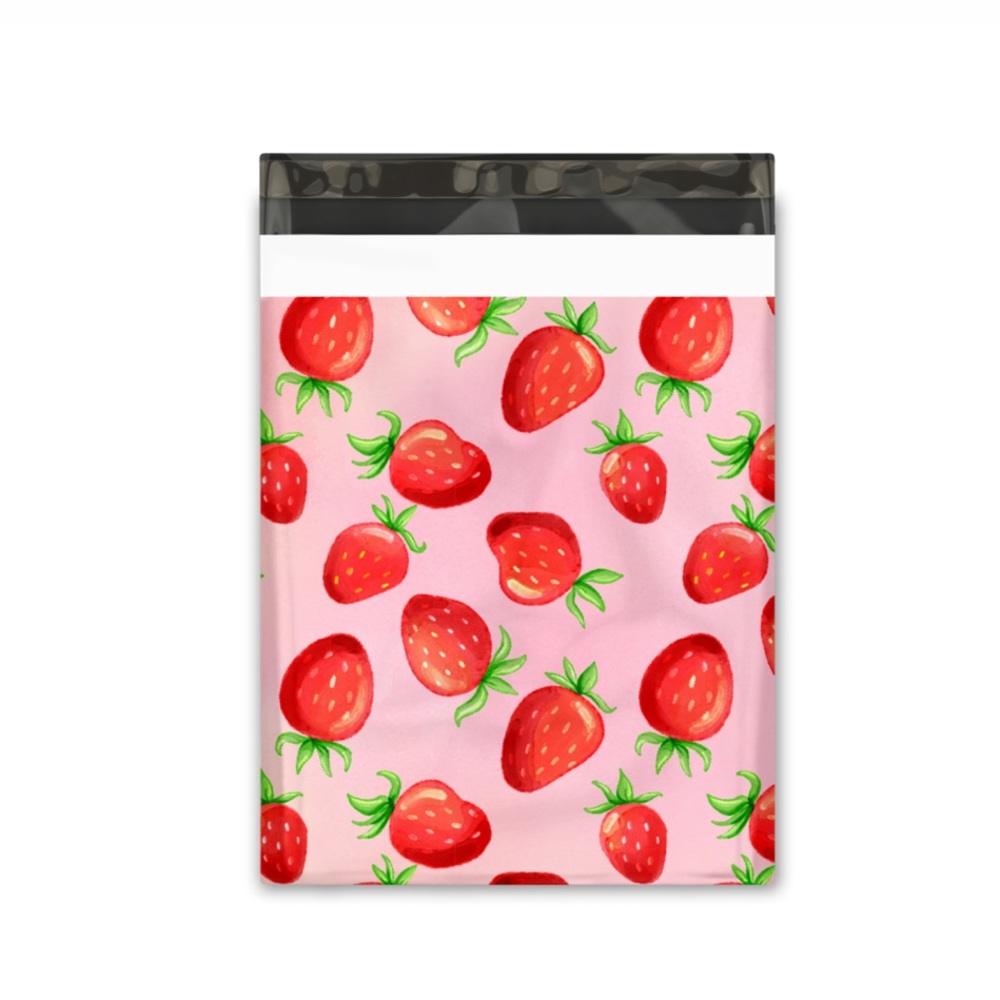 50 10X13 Strawberry Flat Poly Mailers PRICE IS FIRM CLEARANCE - Picture 4 of 5